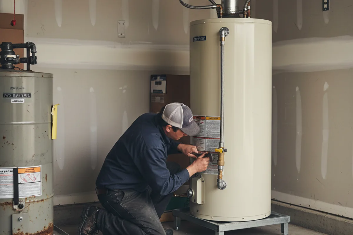 Water heater and shutoff valve replacement in Anderson